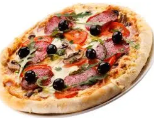 4 JAMBONS (Sauce Tomate, Fromage, Chorizo, Jambon de dinde, Poulet fumé)