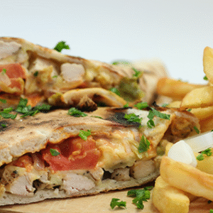 MAKLOUB (Salade, Tomate, Oignon, Sauce, Viande)